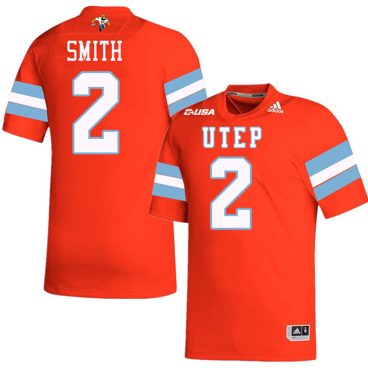#2 Xavier Smith UTEP Jersey,UTEP Miners College Football Jersey,Uniforms-Throwback